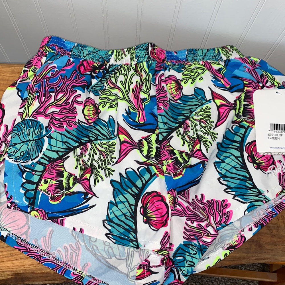 Kids Dolphin Green reef Swim Trunks